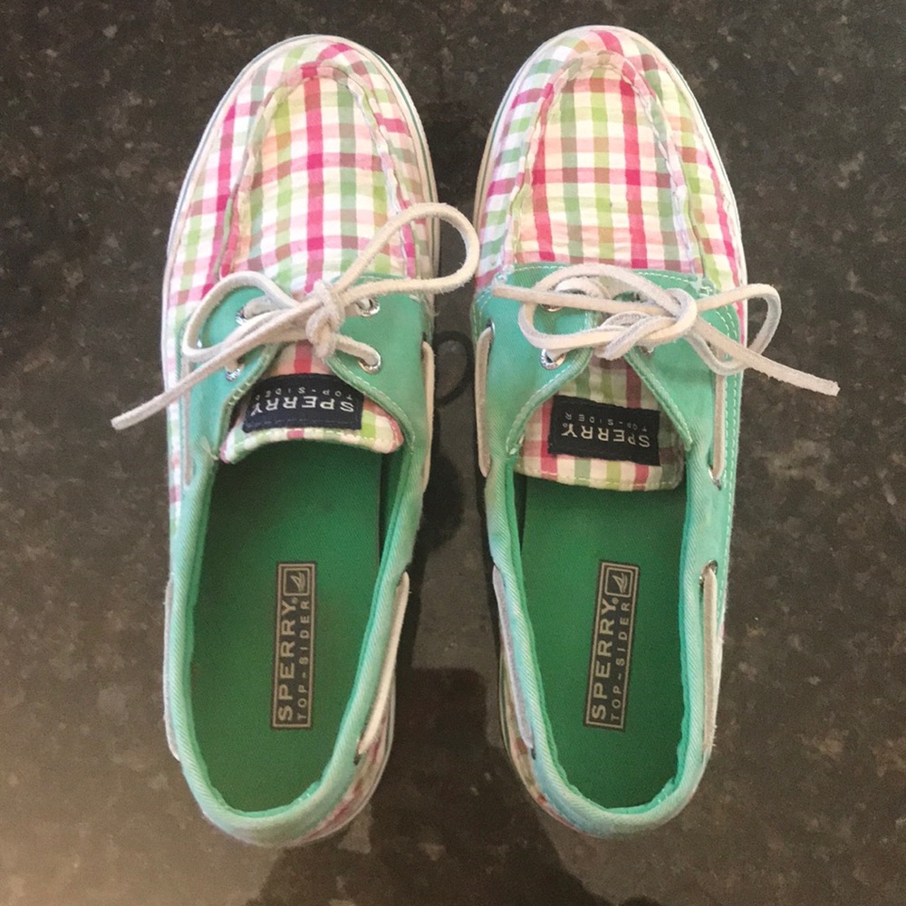 Sperry plaid shoes
